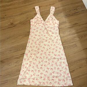 NWT Pink Floral Midi Slip Dress